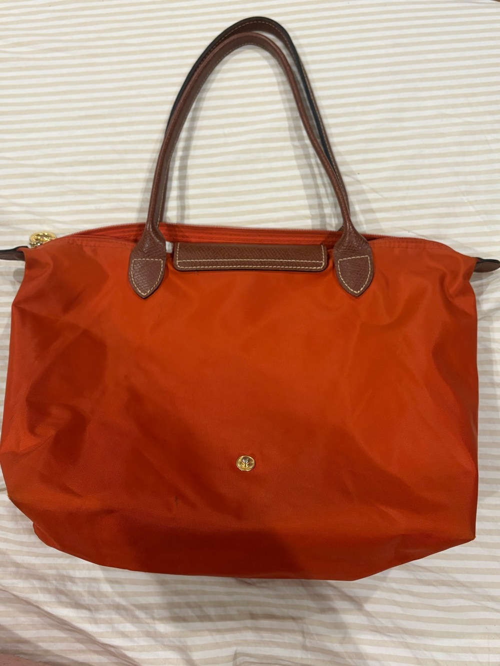 Longchamp medium tote bag orange